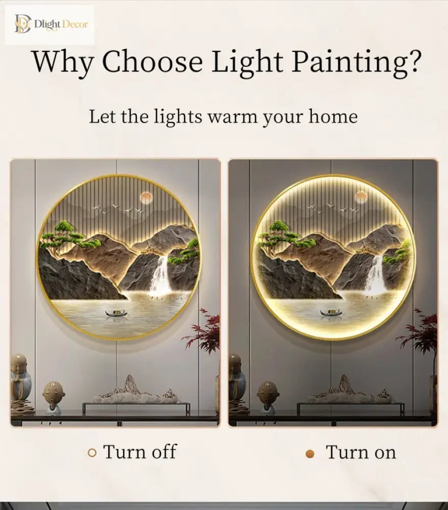 Dlight Decor Luxury Glow Round Wall Light for Interiors Wall Art
