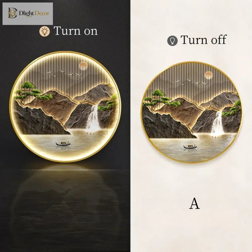 Dlight Decor Luxury Glow Round Wall Light for Interiors Wall Art