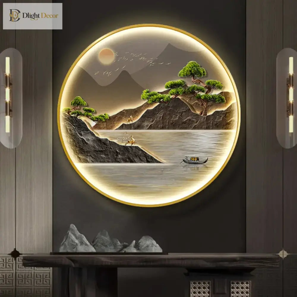 Dlight Decor Luxury Glow Round Wall Light for Interiors Wall Art