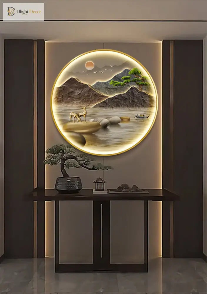 Dlight Decor Luxury Glow Round Wall Light for Interiors Wall Art
