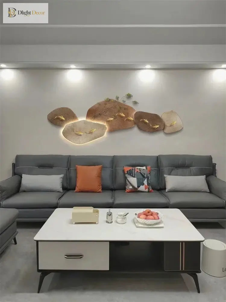 Dlight Decor 3D Nine Fish Wall Lamp Mural Art Wall Art