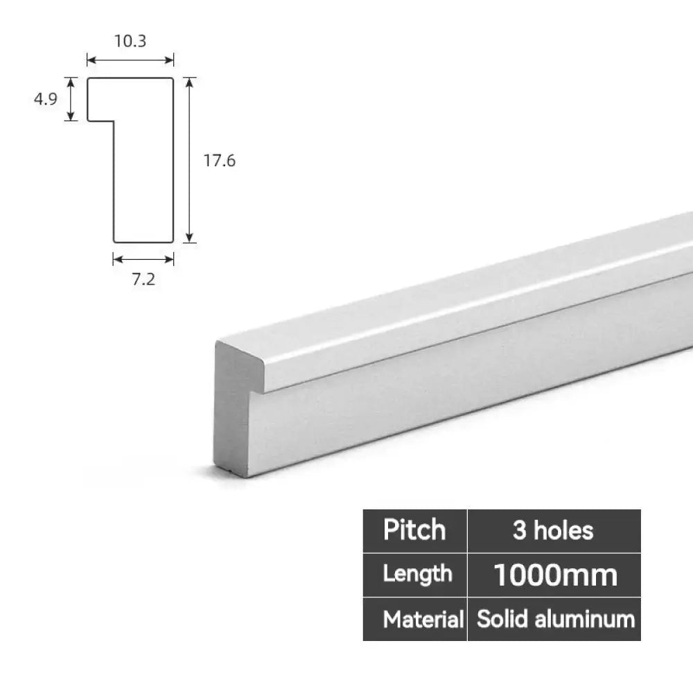 Modern Long T-Bar Aluminum Cabinet Handles – Brushed Gold Silver and Black Pulls for Drawers and Cupboards (700-1200mm)