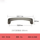 Modern Minimalist Pearl Black Cabinet Handles – European Style Wardrobe and Drawer Pulls 2970-96 Handles