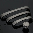 Modern Minimalist Pearl Black Cabinet Handles – European Style Wardrobe and Drawer Pulls Handles