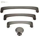 Modern Minimalist Pearl Black Cabinet Handles – European Style Wardrobe and Drawer Pulls Handles