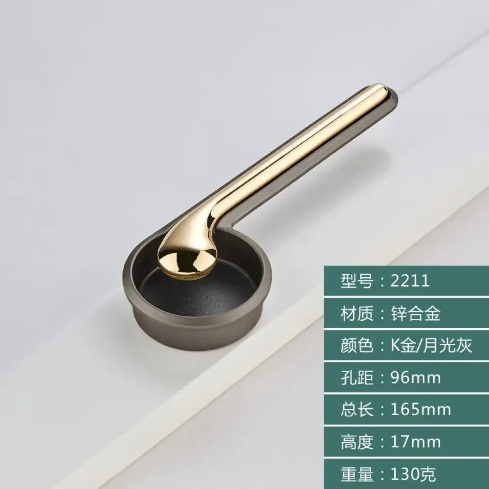 Modern Minimalist Zinc Alloy Cabinet Door Handle 96-Gold Grey Handles