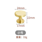 Modern Pure Brass Cabinet Handles - Single Hole Brushed Gold Drawer Knobs for Kitchen and Wardrobes 12-small Knonbs