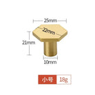 Modern Pure Brass Cabinet Handles - Single Hole Brushed Gold Drawer Knobs for Kitchen and Wardrobes 9-small Knonbs