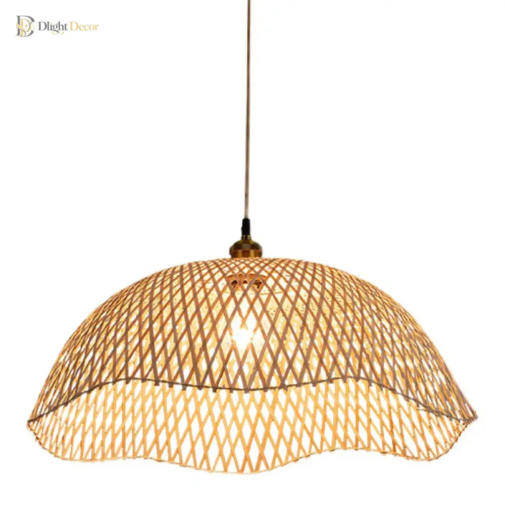 Modern Hand - Woven Bamboo Pendant Lights - Artistic Rattan Wicker Chandeliers For Dining Rooms And