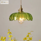 Retro Charm Meets Modern Functionality: The Green Glass Scalloped Pendant Light