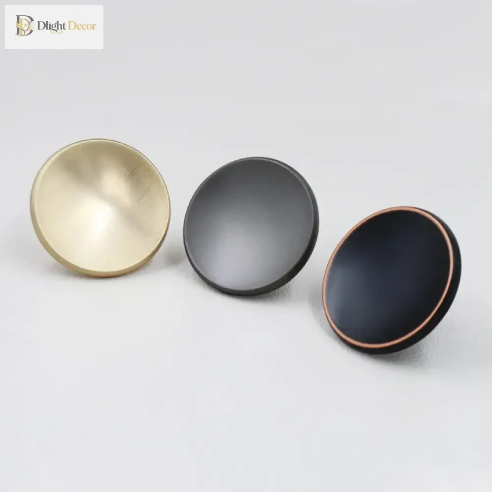 Modern Round Zinc Alloy Knob – Minimalist Drawer Pull for Wardrobes Closets and Kitchen Cabinets knob