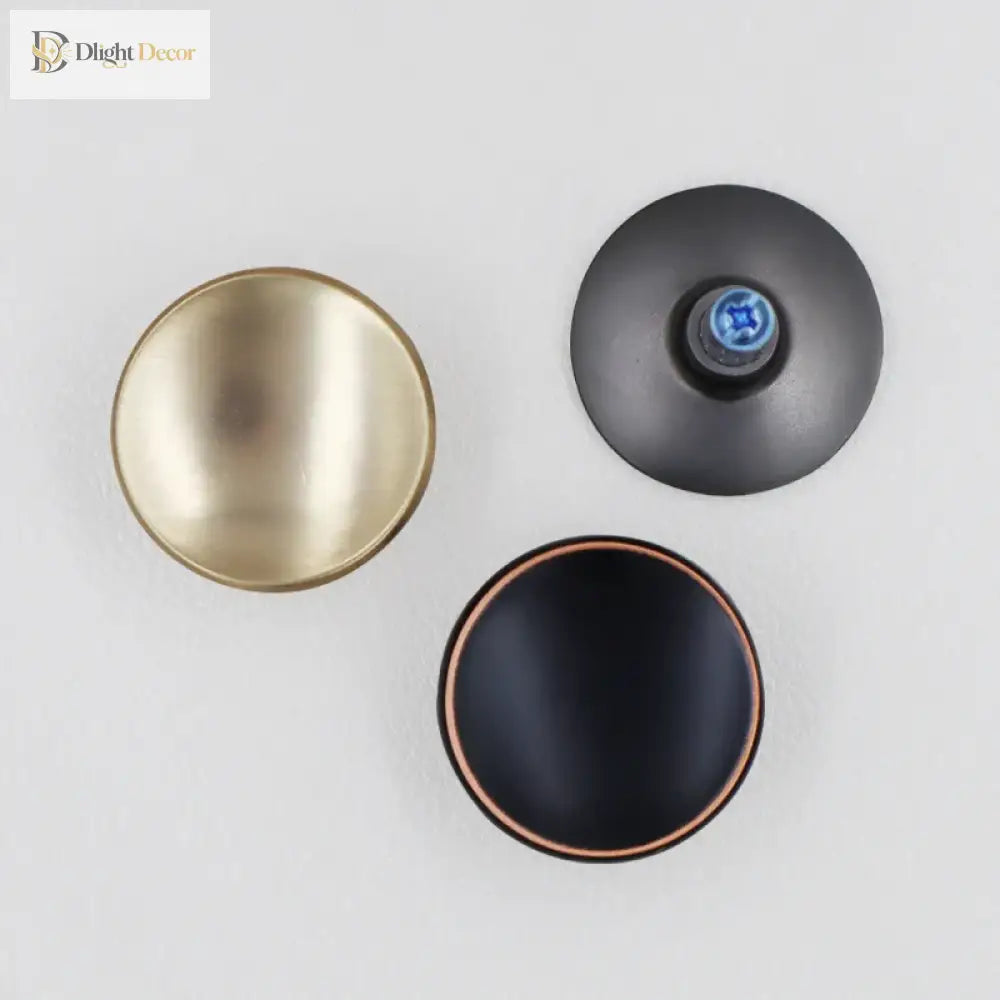 Modern Round Zinc Alloy Knob – Minimalist Drawer Pull for Wardrobes Closets and Kitchen Cabinets knob
