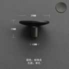 Modern Round Zinc Alloy Knob – Minimalist Drawer Pull for Wardrobes Closets and Kitchen Cabinets Gray - single hole knob