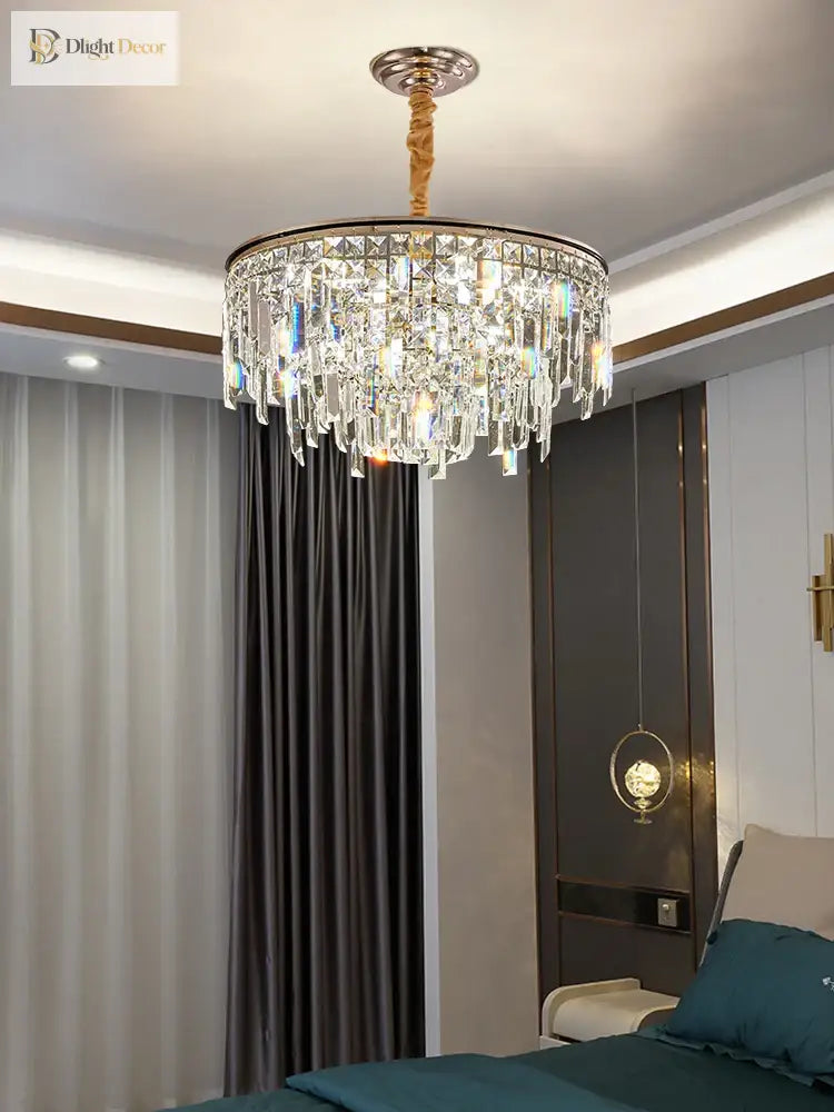 New Modern Crystal Chandelier - Effortless Elegance For Living Dining And Bedroom Spaces Chandelier