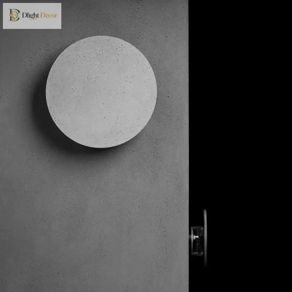 Modern Creative Circular Cement Wall Lamp - Illuminate Your Home With Wabi - Sabi Elegance Wall Lamp