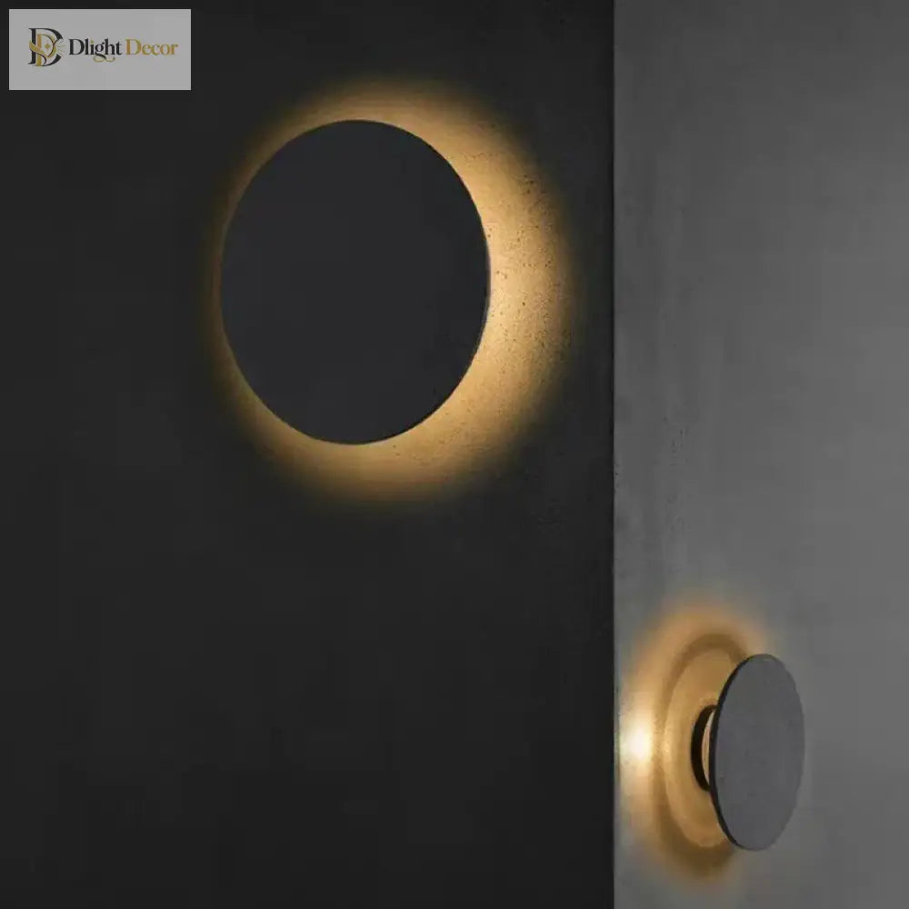 Modern Creative Circular Cement Wall Lamp - Illuminate Your Home With Wabi - Sabi Elegance Wall Lamp