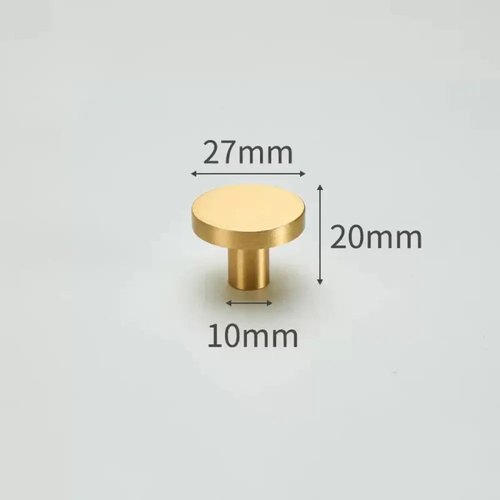 Modern Simple Solid Brass Cabinet Knobs – Wardrobe Handles and Kitchen Pulls 12 Knobs