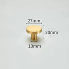 Modern Simple Solid Brass Cabinet Knobs – Wardrobe Handles and Kitchen Pulls 12 Knobs