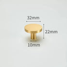 Modern Simple Solid Brass Cabinet Knobs – Wardrobe Handles and Kitchen Pulls 13 Knobs