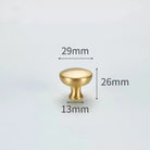 Modern Simple Solid Brass Cabinet Knobs – Wardrobe Handles and Kitchen Pulls 19 Knobs