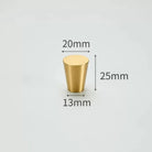 Modern Simple Solid Brass Cabinet Knobs – Wardrobe Handles and Kitchen Pulls 4 Knobs