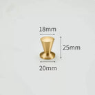 Modern Simple Solid Brass Cabinet Knobs – Wardrobe Handles and Kitchen Pulls 5 Knobs