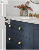 Modern Simple Solid Brass Cabinet Knobs – Wardrobe Handles and Kitchen Pulls Knobs