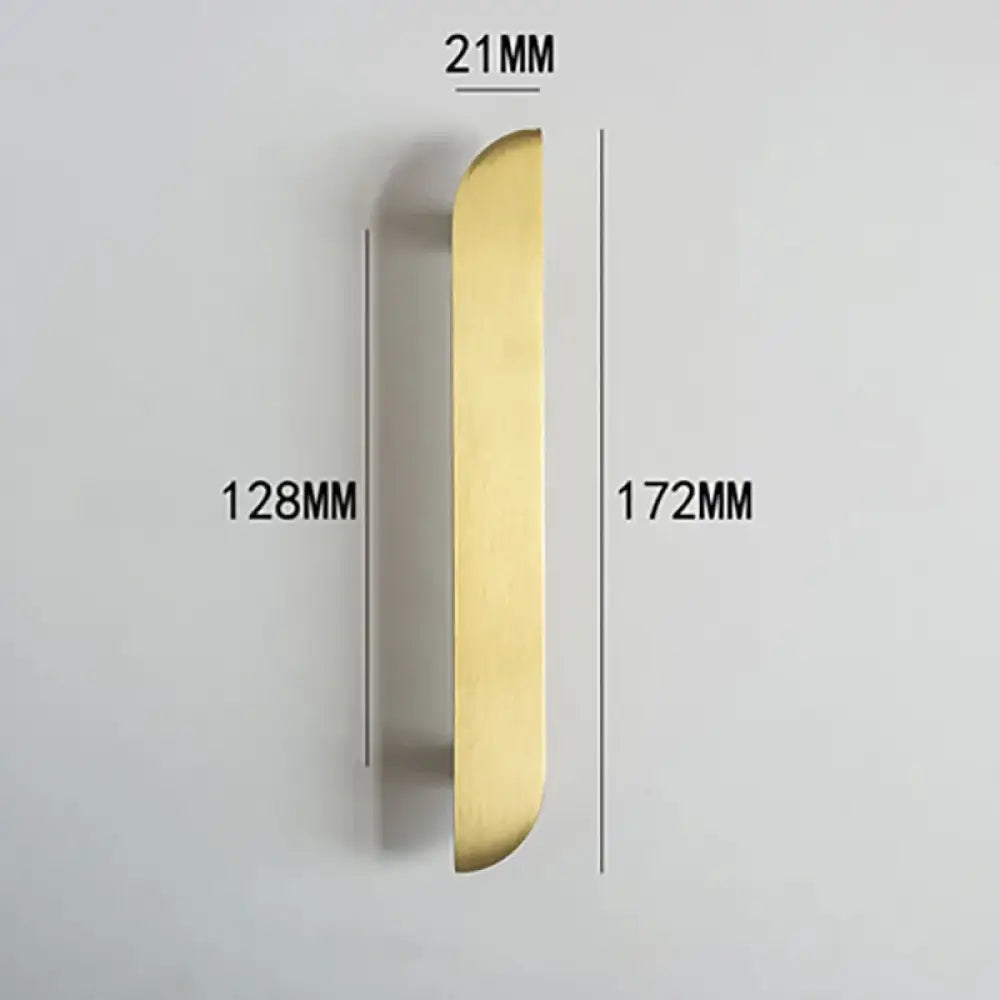 Modern Simple Wardrobe Handles – Brass Cabinet Knobs and Drawer Pulls for Furniture 172mm left Handle