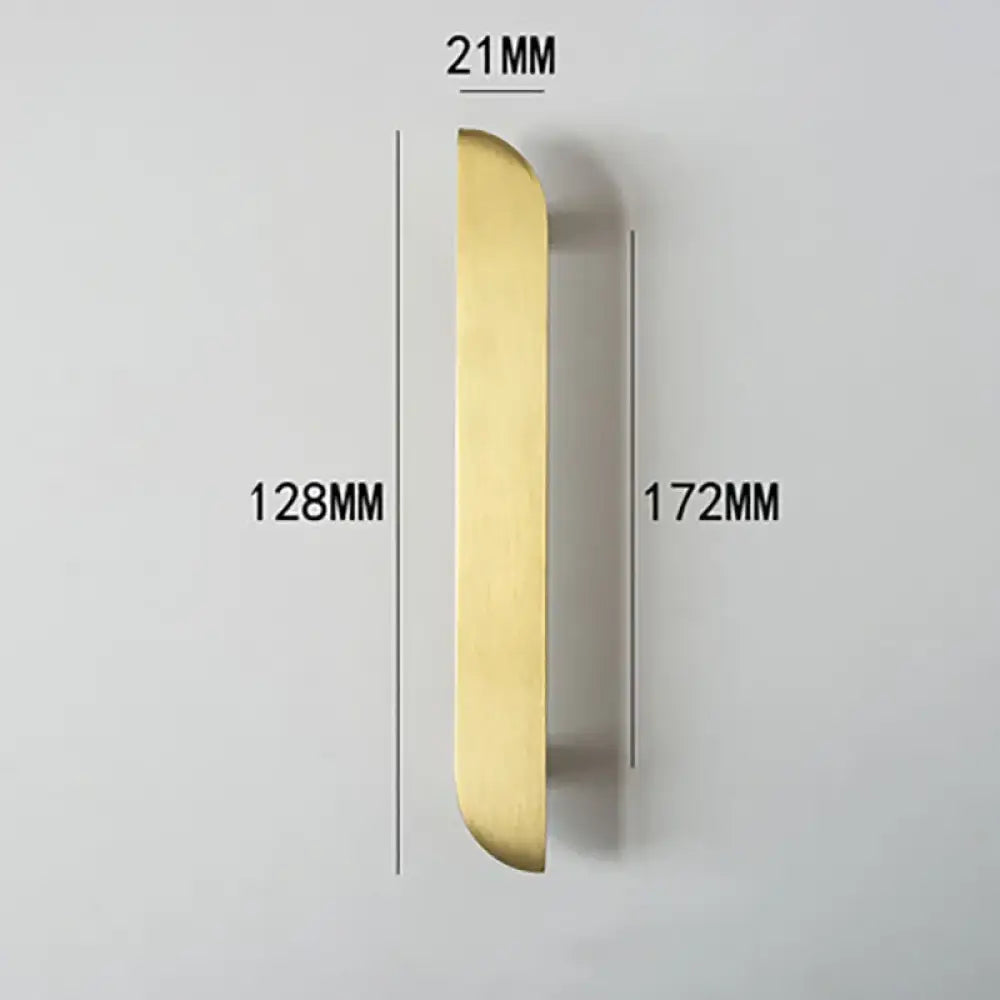 Modern Simple Wardrobe Handles – Brass Cabinet Knobs and Drawer Pulls for Furniture 172mm right Handle