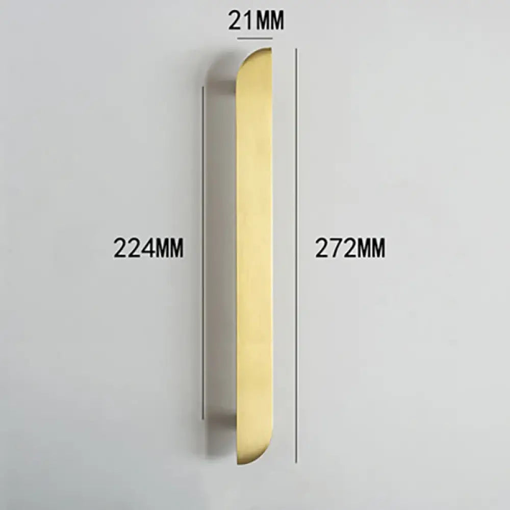 Modern Simple Wardrobe Handles – Brass Cabinet Knobs and Drawer Pulls for Furniture 272mm left Handle