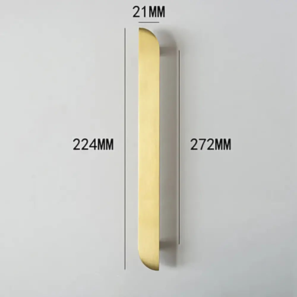 Modern Simple Wardrobe Handles – Brass Cabinet Knobs and Drawer Pulls for Furniture 272mm right Handle
