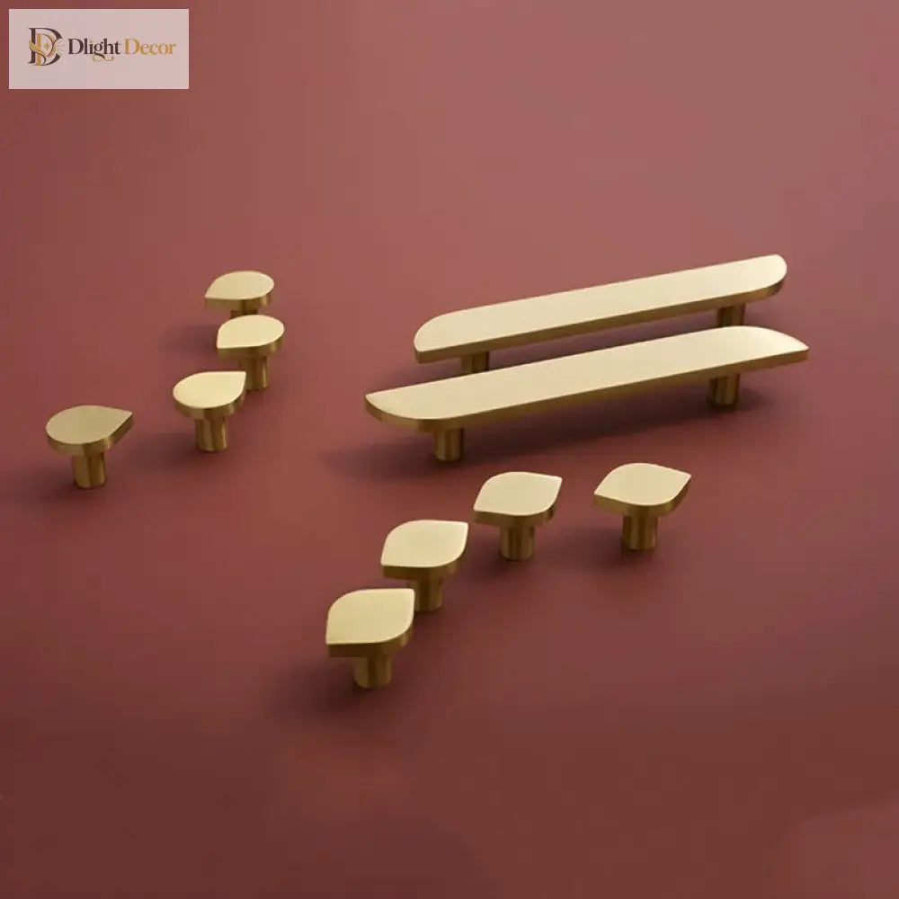 Modern Simple Wardrobe Handles – Brass Cabinet Knobs and Drawer Pulls for Furniture Handle