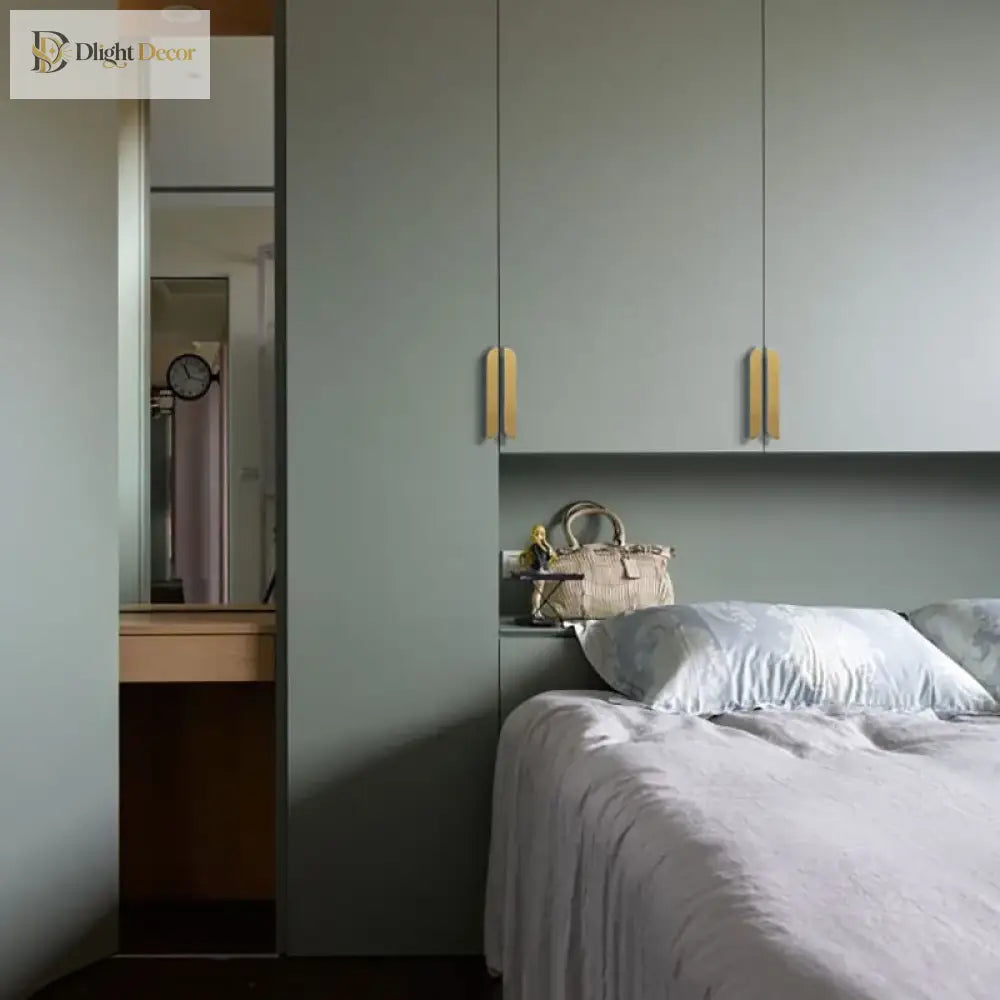 Modern Simple Wardrobe Handles – Brass Cabinet Knobs and Drawer Pulls for Furniture Handle