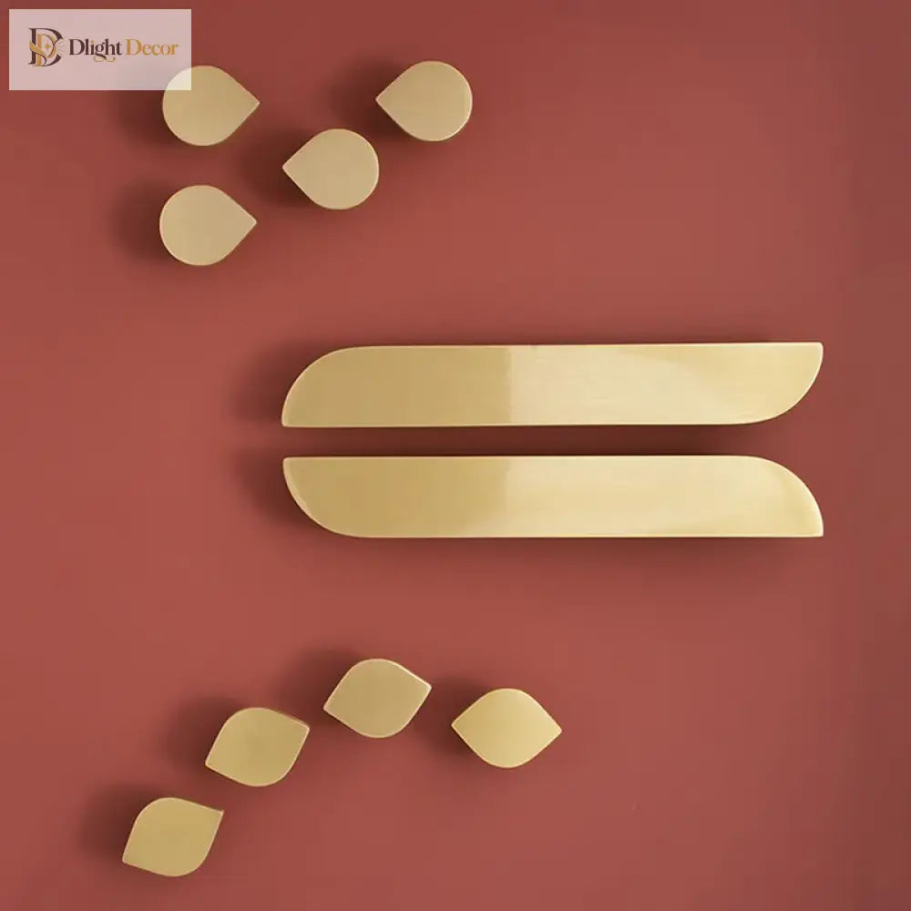 Modern Simple Wardrobe Handles – Brass Cabinet Knobs and Drawer Pulls for Furniture Handle