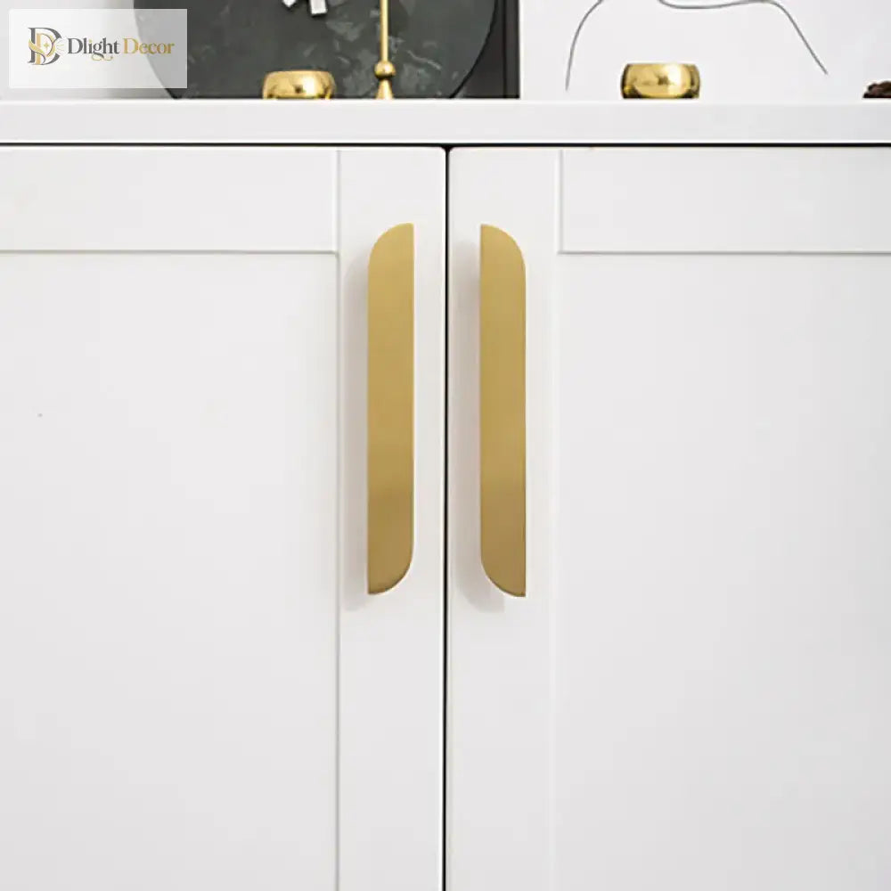 Modern Simple Wardrobe Handles – Brass Cabinet Knobs and Drawer Pulls for Furniture Handle