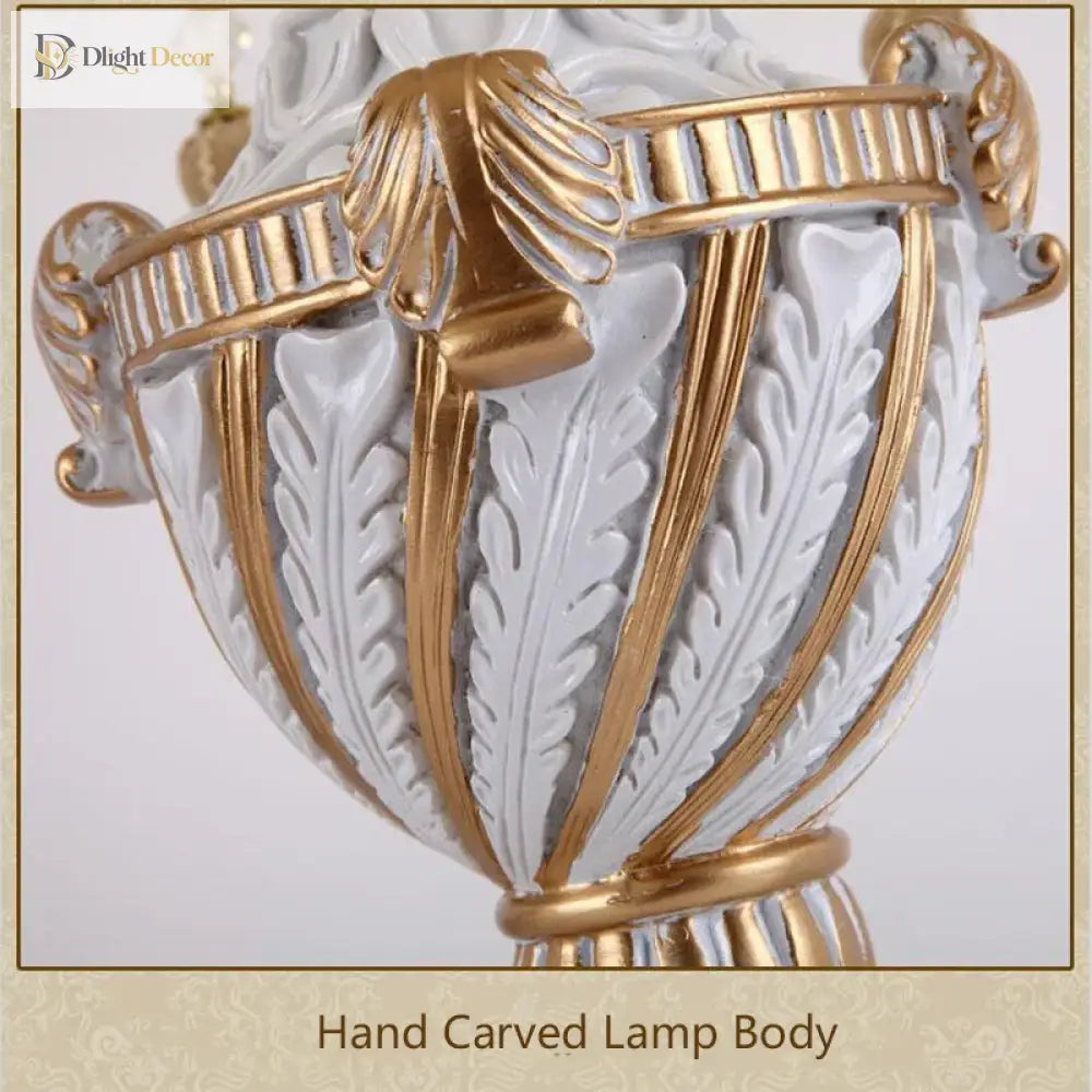 Luxury European Table Lamp - Mediterranean Style Night Desk Light For Bedroom And Living Room