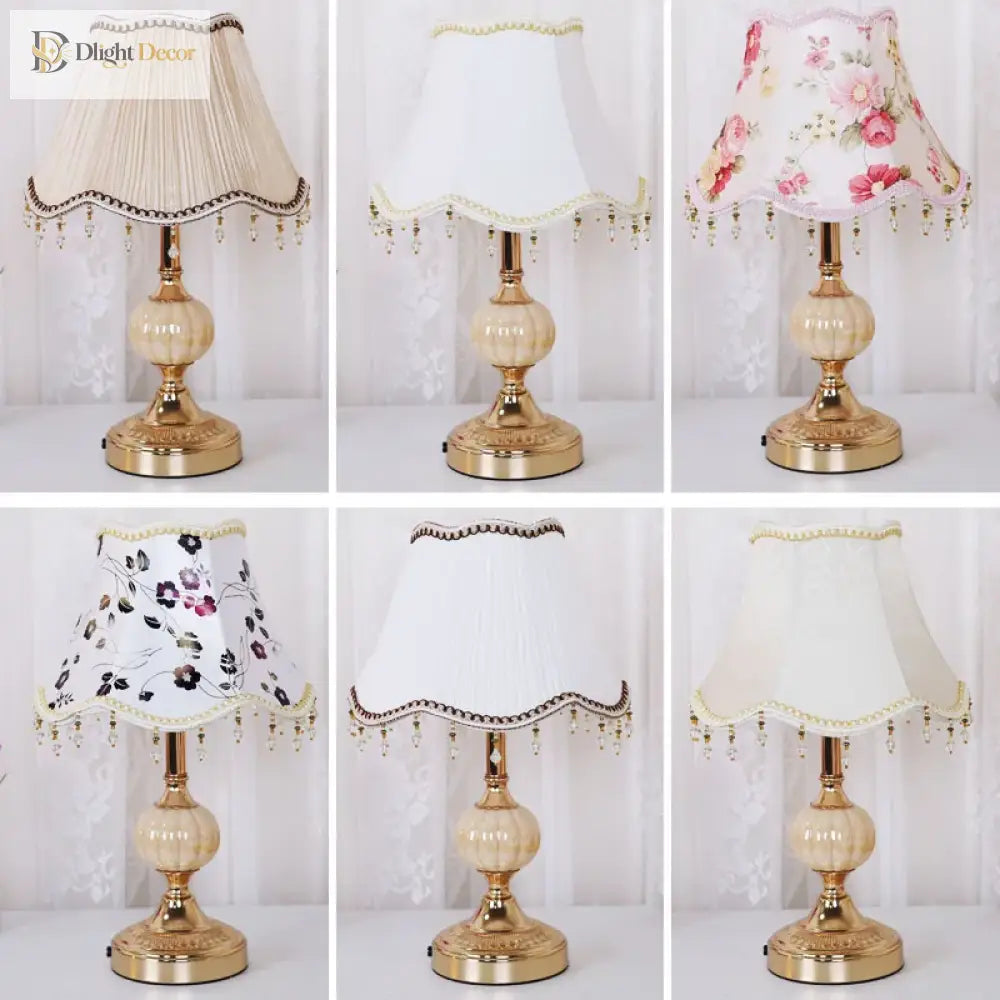Modern European Vintage Fabric Table Lamp - Stylish Lighting For Bedroom Living Room And More
