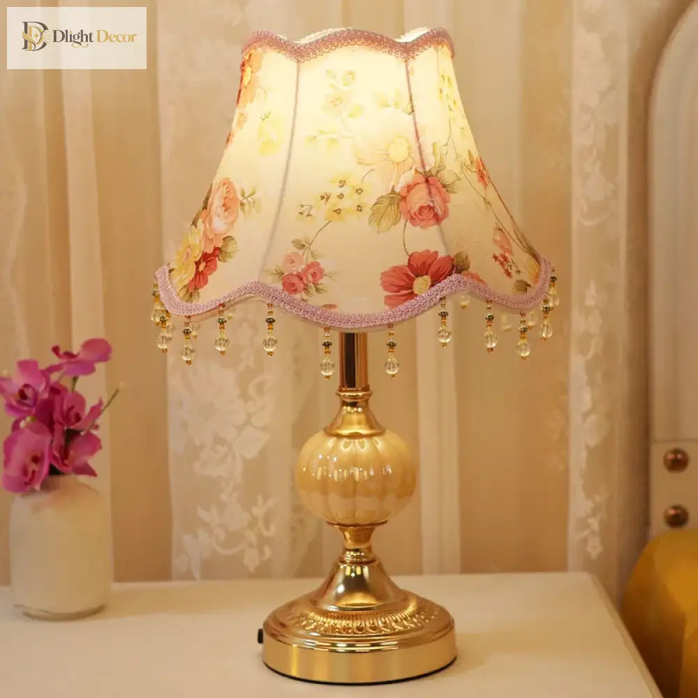 Modern European Vintage Fabric Table Lamp - Stylish Lighting For Bedroom Living Room And More