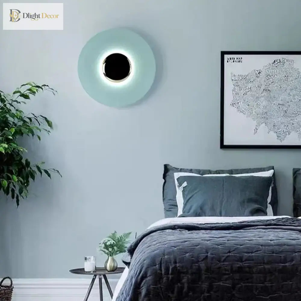 Creative Round Wall Lamps - Colorful Lighting For Living Room Bedroom And Tv Background Decor Wall