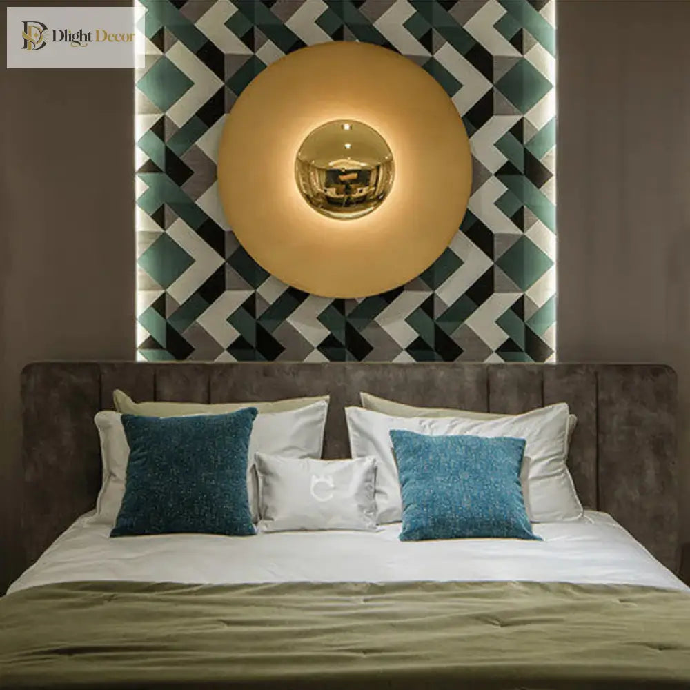 Creative Round Wall Lamps - Colorful Lighting For Living Room Bedroom And Tv Background Decor Wall