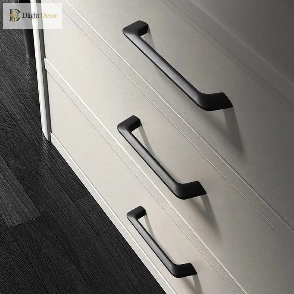 Modern Zinc Alloy Cabinet Handles - Kitchen Drawer Knobs for Wardrobes and Furniture Handles