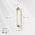 Modern Zinc Alloy Cabinet Handles - Kitchen Drawer Knobs for Wardrobes and Furniture Gold drawing 128mm Handles