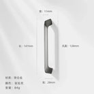 Modern Zinc Alloy Cabinet Handles - Kitchen Drawer Knobs for Wardrobes and Furniture Nickel drawing 128mm Handles
