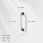 Modern Zinc Alloy Cabinet Handles - Kitchen Drawer Knobs for Wardrobes and Furniture Nickel drawing 96mm Handles