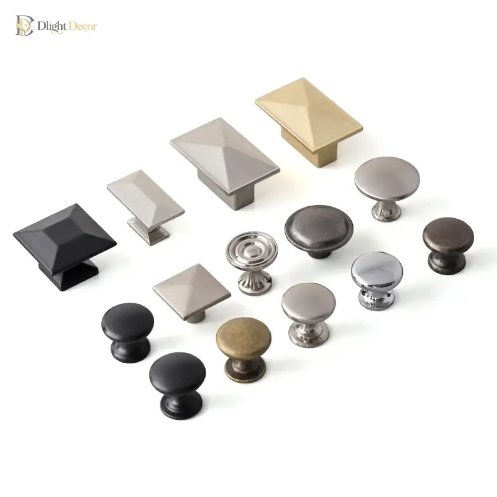 Modern Zinc Alloy Drawer Knobs - Single Hole Cabinet Handles for Dresser and Shoe Cabinets Knobs