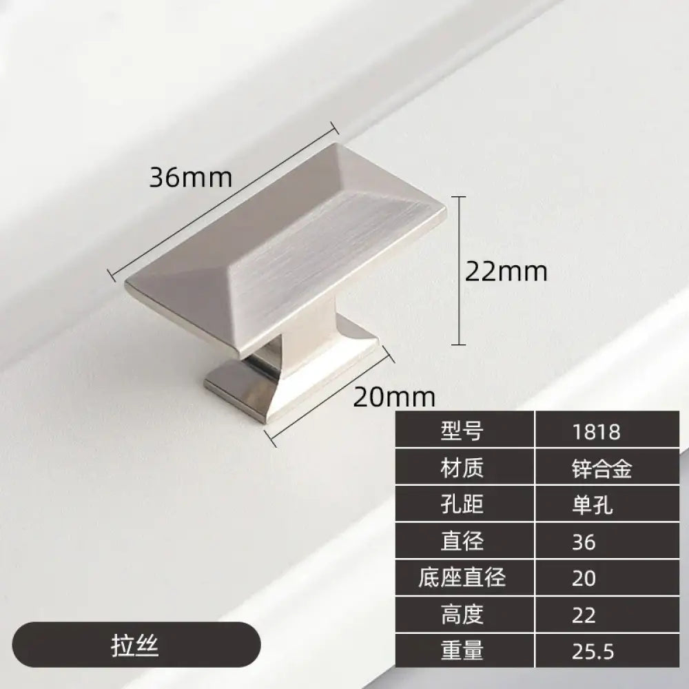 Modern Zinc Alloy Drawer Knobs - Single Hole Cabinet Handles for Dresser and Shoe Cabinets B Knobs