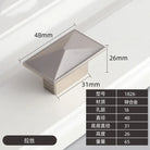 Modern Zinc Alloy Drawer Knobs - Single Hole Cabinet Handles for Dresser and Shoe Cabinets L Knobs