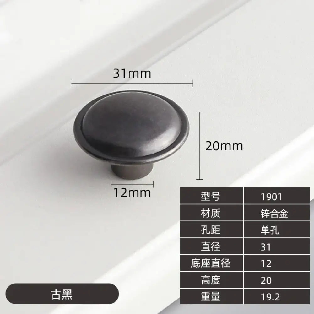 Modern Zinc Alloy Drawer Knobs - Single Hole Cabinet Handles for Dresser and Shoe Cabinets N Knobs