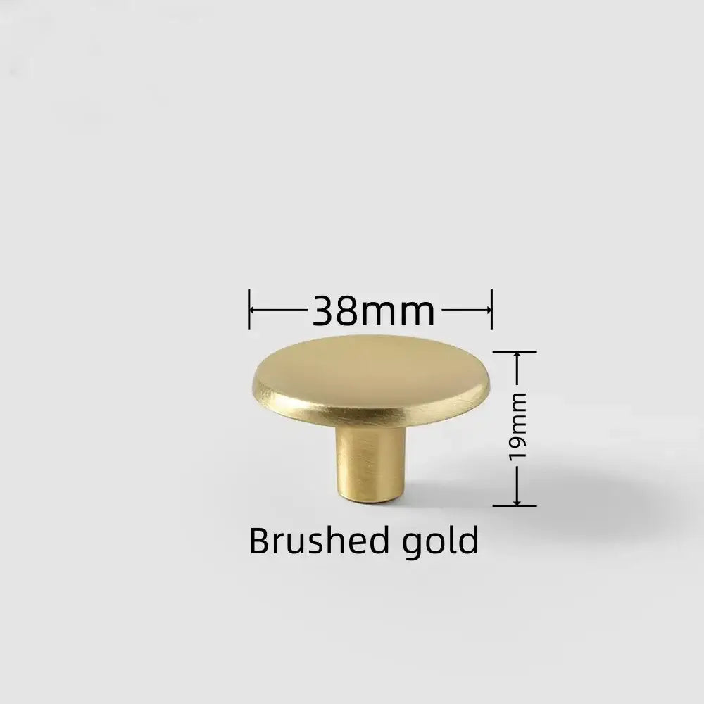 Modern Zinc Alloy Round Knob – Sleek Single Hole Furniture Handle Brushed gold Knobs