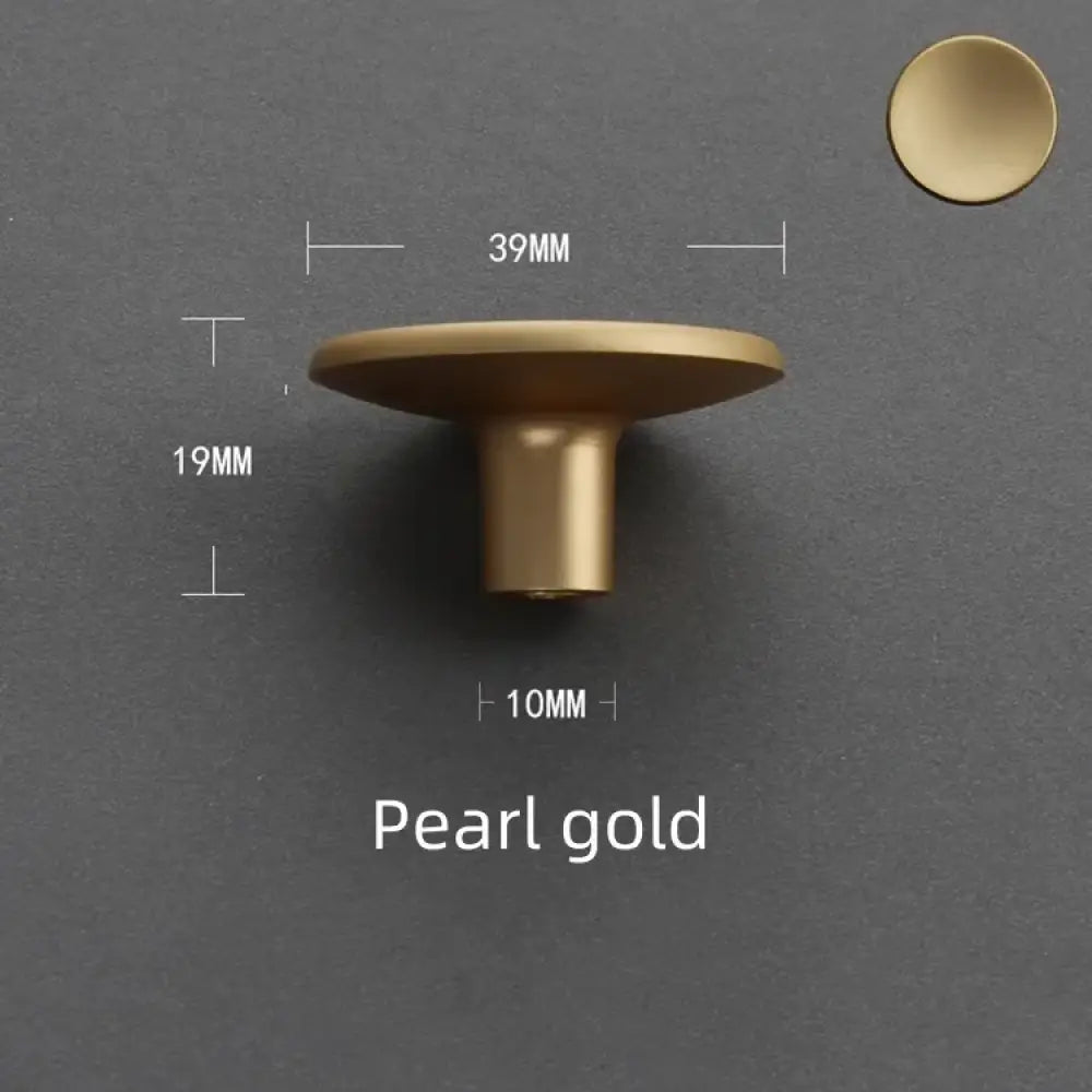 Modern Zinc Alloy Round Knob – Sleek Single Hole Furniture Handle Pearl gold Knobs